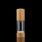 Refillable Transparent 15ml Airless Capless AS Bamboo Pump Bottle