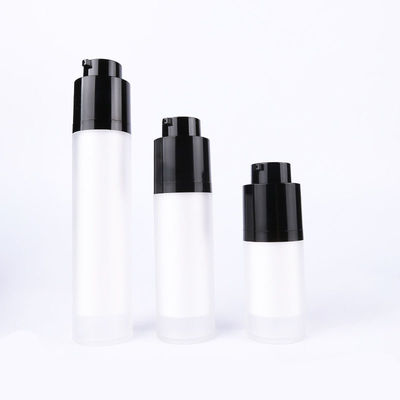 15ML 30ML 50ML フロストホワイト プラスチック PP ブラック ポンプ タースト アップ 空気のないボトル